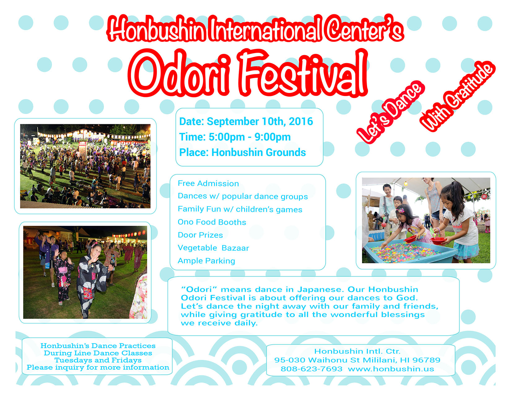 Odori Festival 2016 Flyer